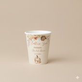 Fall In Love Rustic Terracotta Bridal Shower 紙コップ