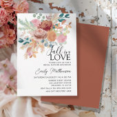 Fall In Love Terracotta & Blush bridal Shower 招待状