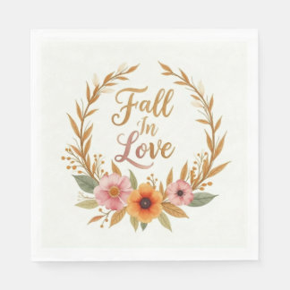 Fall In Love Wedding Napkins スタンダードランチョンナプキン
