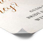 Fall in Love | Where Were They Bridal Shower Sign ポスター (角)