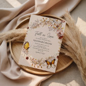Fall in Love Wildflower Bridal Shower Invitation 招待状