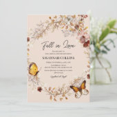 Fall in Love Wildflower Bridal Shower Invitation 招待状 (スタンド正面)