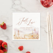 Fall In Love Wildflower Mountain Rustic Wedding スタンダードカクテルナプキン (インサイチュ)