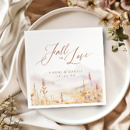 Fall In Love Wildflower Mountain Rustic Wedding スタンダードカクテルナプキン