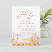 Fall In Love Wildflower Mountain Rustic Wedding 招待状 (スタンド正面)