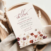 Fall In Love Wildflowers Bridal Shower 招待状