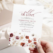 Fall In Love Wildflowers Bridal Shower 招待状