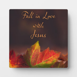 Fall in Love with Jesus Christian Plaque Sign フォトプラーク