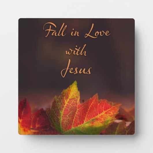 Fall in Love with Jesus Christian Plaque Sign フォトプラーク (正面)