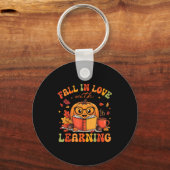 Fall In Love With Learning Autum Thanksgiving Teac キーホルダー (正面)