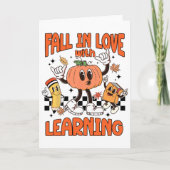 Fall In Love With Learning Thanksgiving Teacher Ki カード (正面)