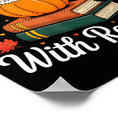 Fall In Love With Reading Autumn Pumpkin Mug Book  ポスター (角)