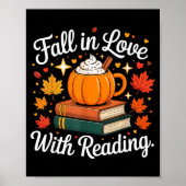 Fall In Love With Reading Autumn Pumpkin Mug Book  ポスター (正面)