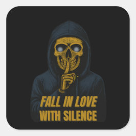 Fall in Love with Silence – Skeleton Hoodie スクエアシール