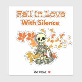 Fall in Love With Silence – Skeleton Sticker シール