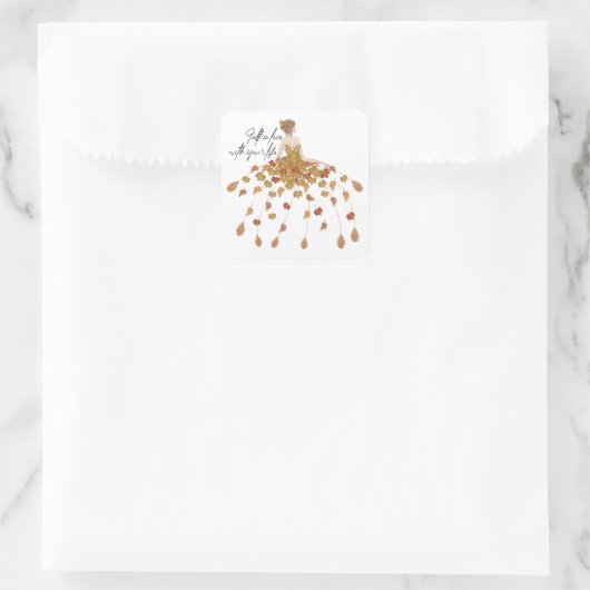 Fall in Love with Your Life  スクエアシール (バッグ)