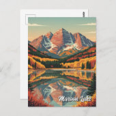 Fall in Maroon Lake Colorado Travel ポストカード (正面/裏面)
