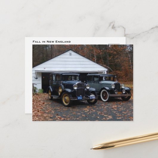 Fall in New England シーズンポストカード (正面/裏面インサイチュ)