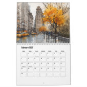 Fall in New York-USA Calendar カレンダー (2月 2027)