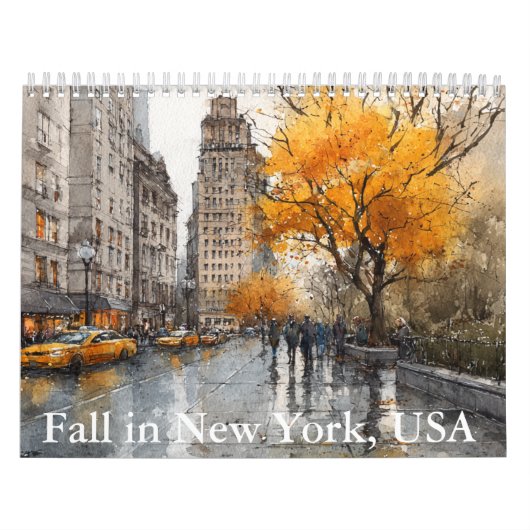 Fall in New York-USA Calendar カレンダー (カバー)
