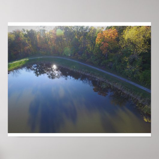 Fall Indiana Sun, and Leaves ポスター (正面)