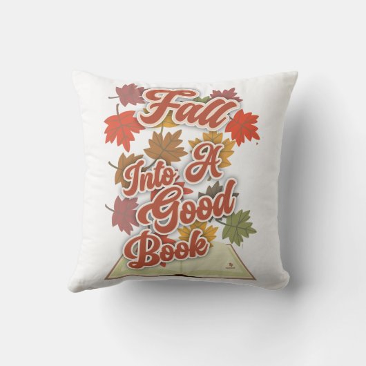 Fall Into A Good Book Autumn Reading Life クッション (裏面)