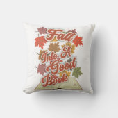 Fall Into A Good Book Autumn Reading Life クッション (正面)