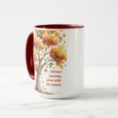 Fall Into Learning – Inspirational Autumn マグカップ (正面左)