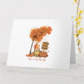 Fall Is In the Air Autumn Lover Gift  カード (黄色い花)