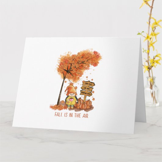 Fall Is In the Air Autumn Lover Gift  カード (黄色い花)