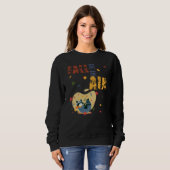 Fall Is in The Air Raccoon Autumn Plus Size T-Shir スウェットシャツ (正面フル)