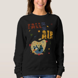 Fall Is in The Air Raccoon Autumn Plus Size T-Shir スウェットシャツ