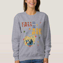 Fall Is in The Air Raccoon Autumn Plus Size T-Shir スウェットシャツ