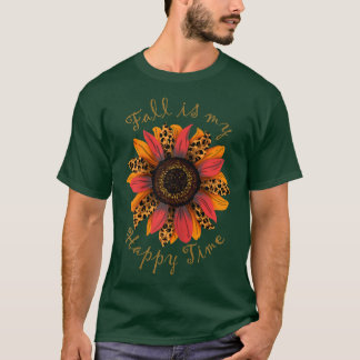 Fall is my Happy Time Autumn Colours Seasonal Fash Tシャツ