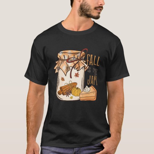Fall Is My Jam Pumpkin Pie Autumn Family Pajama Th Tシャツ (正面)