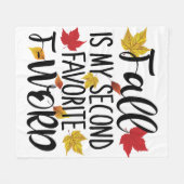 Fall is My Second Favorite F-Word フリースブランケット (正面(横))