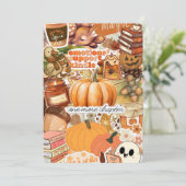 Fall Kindle Insert Autumn Cozy Bookish Gift シーズンカード (スタンド正面)