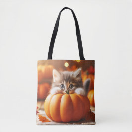 Fall Kitten Tote Bag トートバッグ