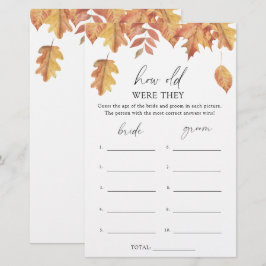 Fall leaves - 結婚式はいくつだった？ゲーム