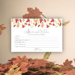 Fall leaves - 結婚披露パーティーのアドバイスとお祝いの言葉 便箋