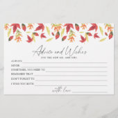 Fall leaves - 結婚披露パーティーのアドバイスとお祝いの言葉 便箋 (正面)