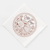 Fall Leaves Autumn Nature Paper Napkin (コーナー)