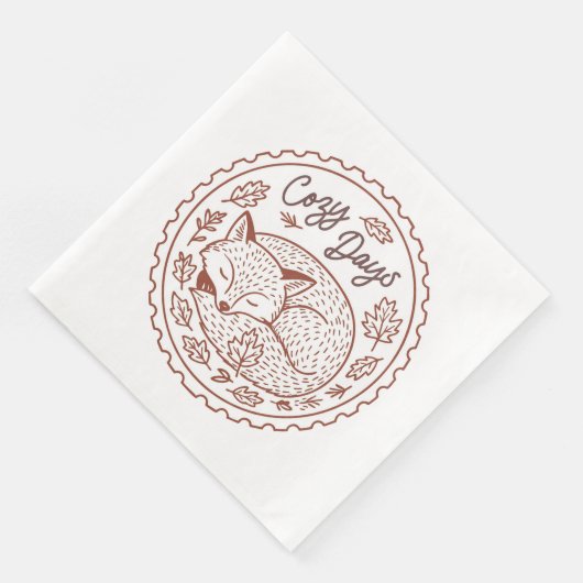 Fall Leaves Autumn Nature Paper Napkin (コーナー)
