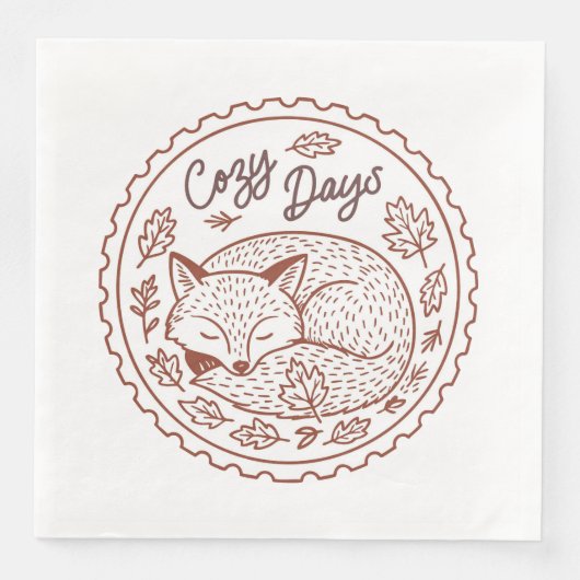 Fall Leaves Autumn Nature Paper Napkin (正面)