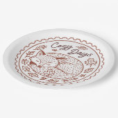 Fall Leaves Autumn Nature Paper Plate ペーパープレート (アングル)