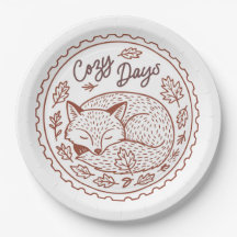 Fall Leaves Autumn Nature Paper Plate