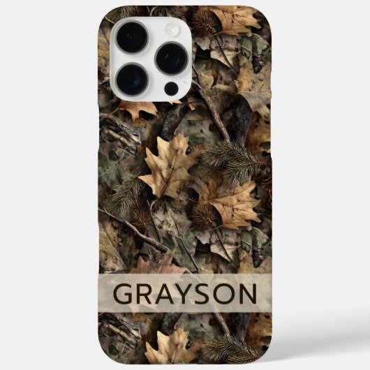 Fall Leaves Camouflage Personalized Case-Mate iPhoneケース (裏面)