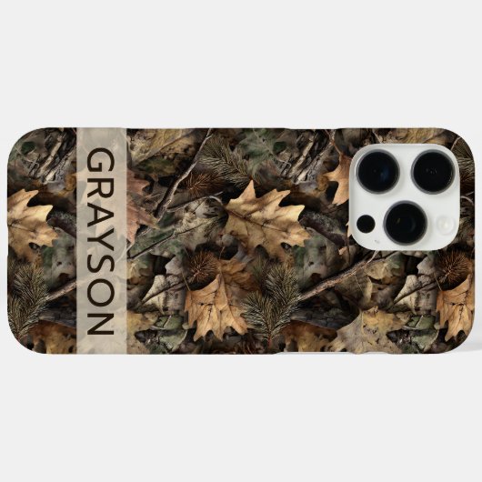 Fall Leaves Camouflage Personalized Case-Mate iPhoneケース (裏面 (横))