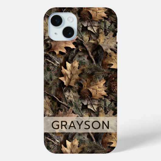 Fall Leaves Camouflage Personalized Case-Mate iPhoneケース (裏面)