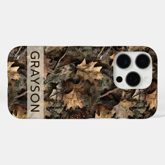 Fall Leaves Camouflage Personalized Case-Mate iPhoneケース (裏面 (横))